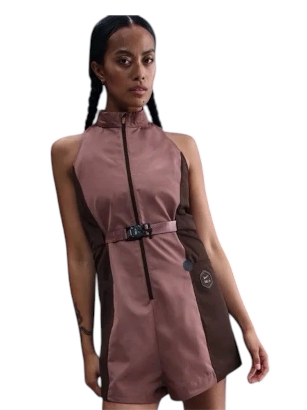 Nike Ispa Adaptable Flight Suit Modular Mauve Maroon Jumpsuit with Bolero